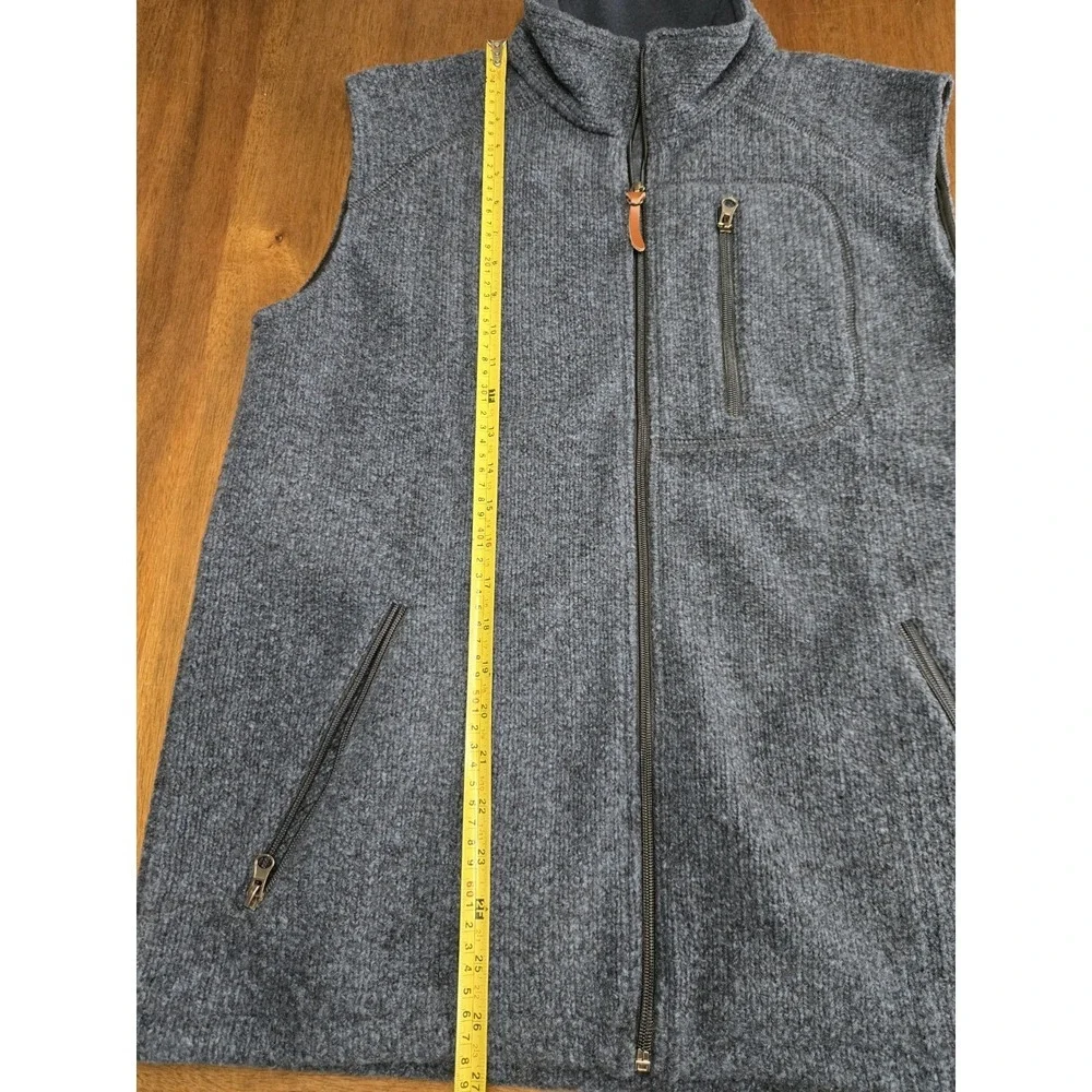 Gionfriddo Full Zip Medium Men's Pullover Vest Wool Blend Made in Italy Navy
